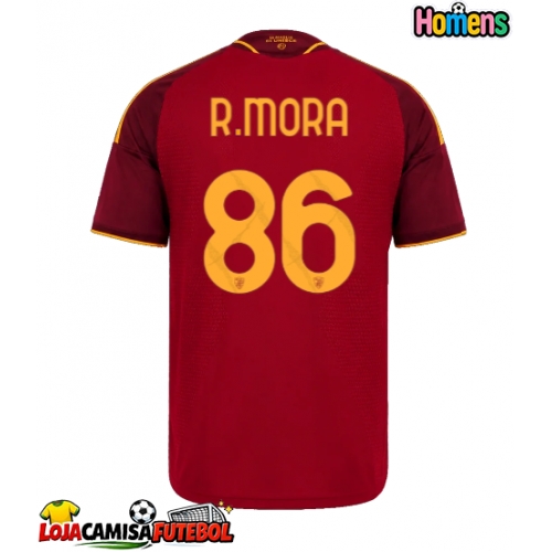Camisa de Futebol AS Roma Rodrigo Mora #86 Equipamento Principal 2026-27 Manga Curta